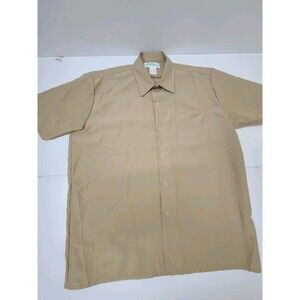 Parks And Recreation Short Sleeve Button Down Beige 2XL Universal 202l Cosplay